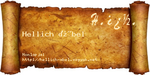 Hellich Ábel névjegykártya